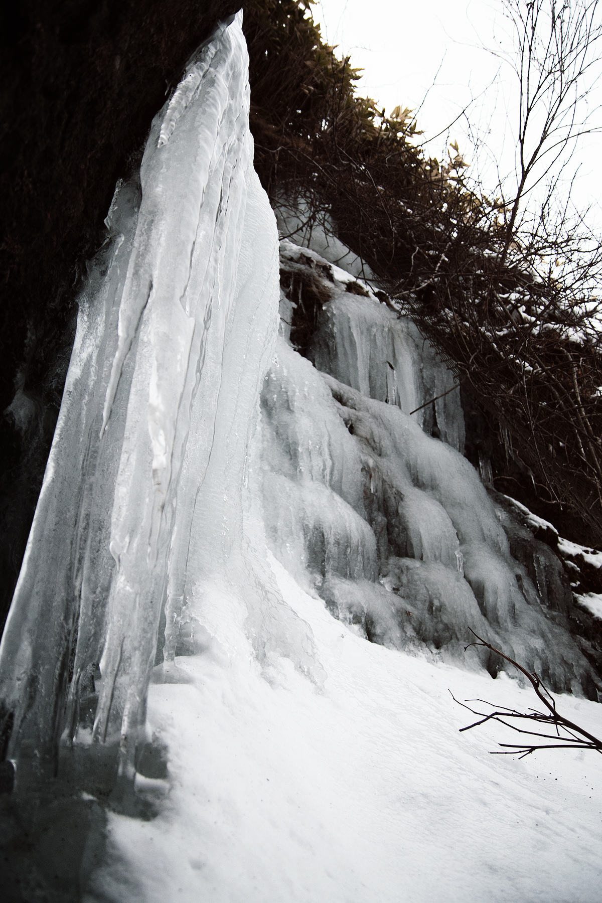 南茅部で見つけた氷瀑